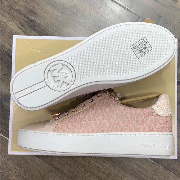 MICHAEL KORS POPPY LACE UP MINI MK LOGO PVC BALLET - Picture 7 of 16